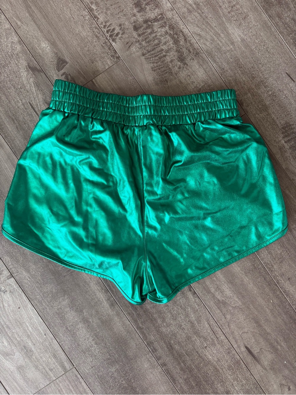 Metallic Green Women's Shorts